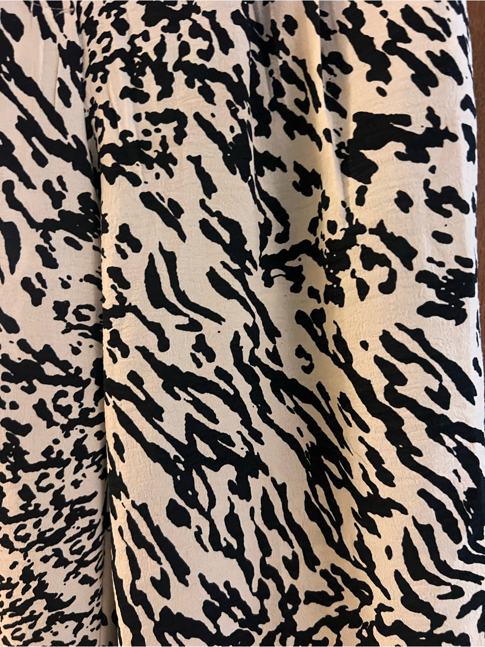 Jules & Leopold Black and Cream Printed A-Line Skirt